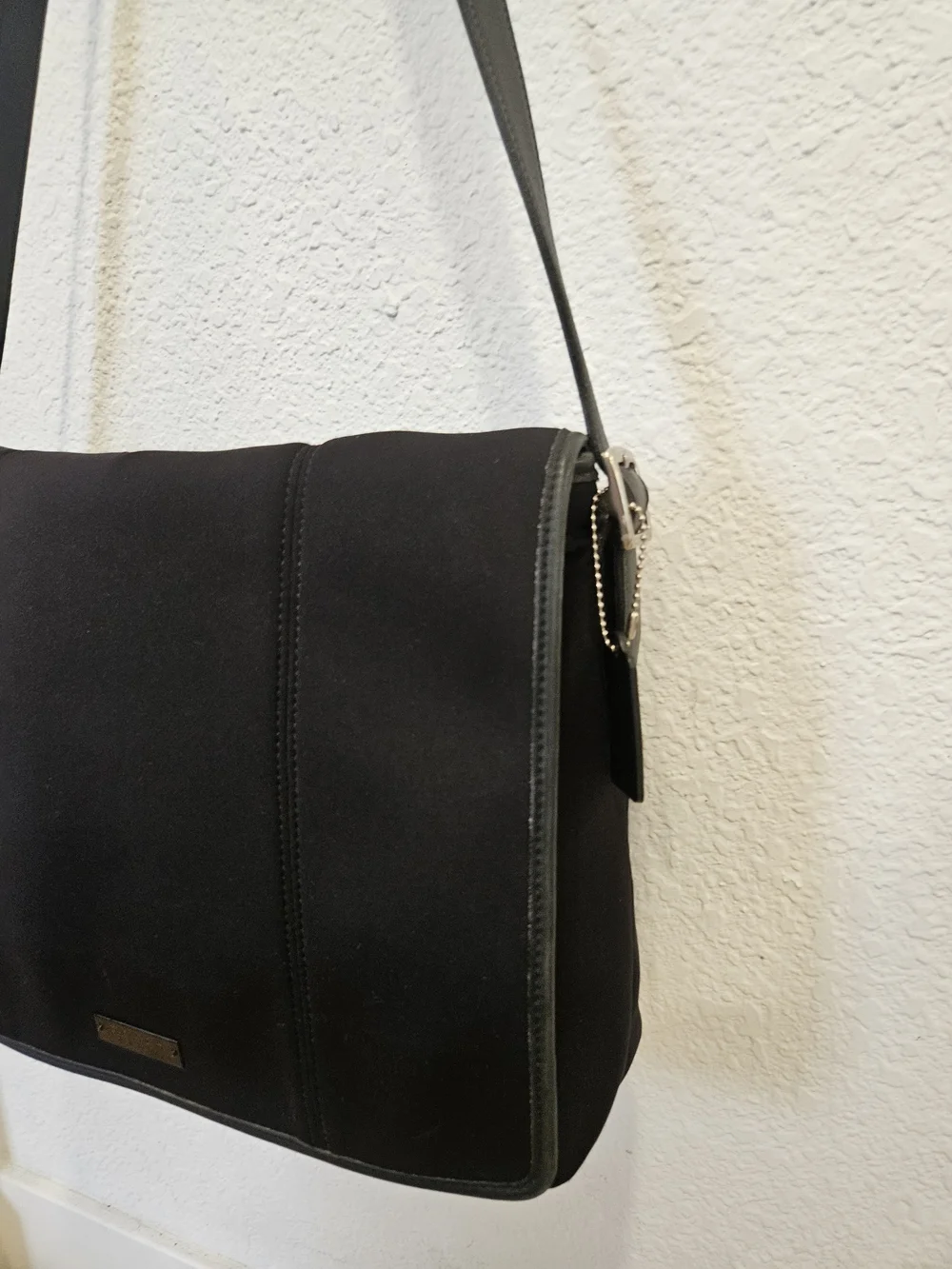 Coach Black Nylon & Leather Crossbody Messenger Bag - Style 6226
